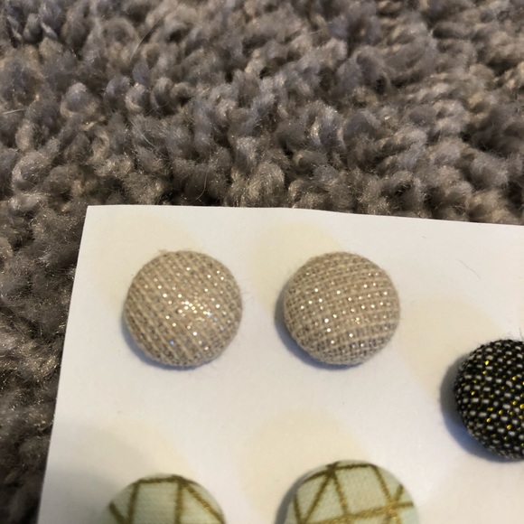 Set of 3 Button Earrings - Picture 3 of 6